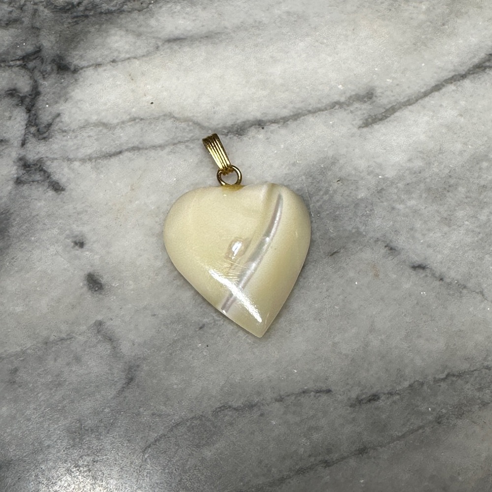 Mother of Pearl Heart Pendant